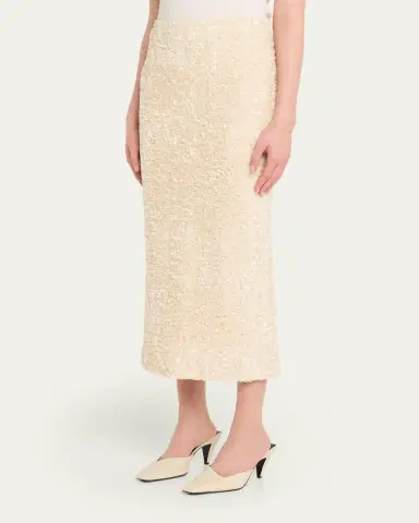 Vince Sequined Velvet Midi Skirt | Thumbnail 4 Vince Sequined Velvet Midi Skirt | Thumbnail 4
