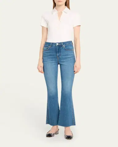 Veronica Beard Carolina Skinny Kick-Flare Jeans | Thumbnail 2