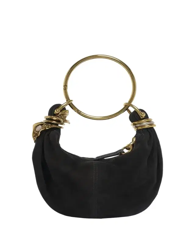 Sculptural Bracelet Bag in Suede Sculptural Bracelet Bag in Suede