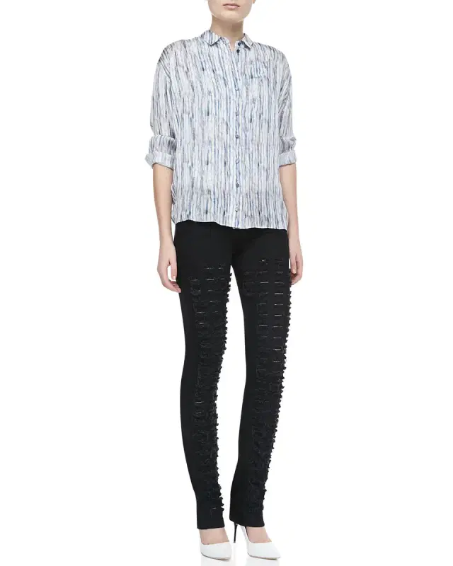 Rag & Bone Beatrice Embroidered Long-Sleeve Shirt