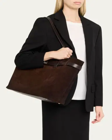 Balenciaga Bel Air Large Waxed Suede Tote Bag | Thumbnail 2 Balenciaga Bel Air Large Waxed Suede Tote Bag | Thumbnail 2