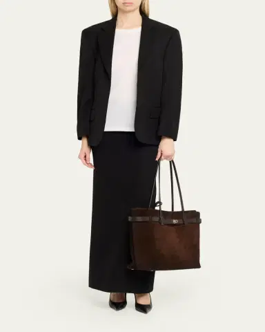 Balenciaga Bel Air Large Waxed Suede Tote Bag | Thumbnail 5 Balenciaga Bel Air Large Waxed Suede Tote Bag | Thumbnail 5