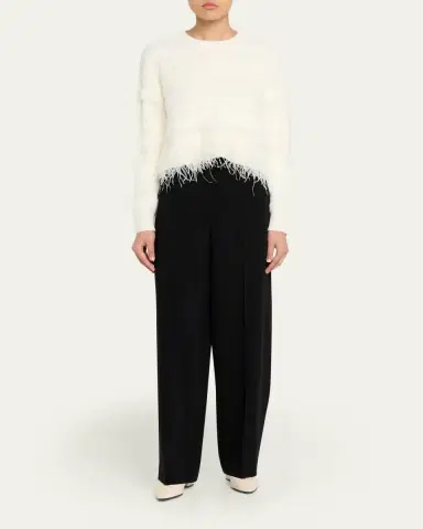 Cinq à Sept Vivi Feathered Crewneck Sweater | Thumbnail 2