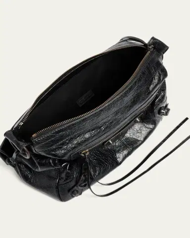 Balenciaga Men's Le City Moto Leather Shoulder Bag | Thumbnail 4 Balenciaga Men's Le City Moto Leather Shoulder Bag | Thumbnail 4