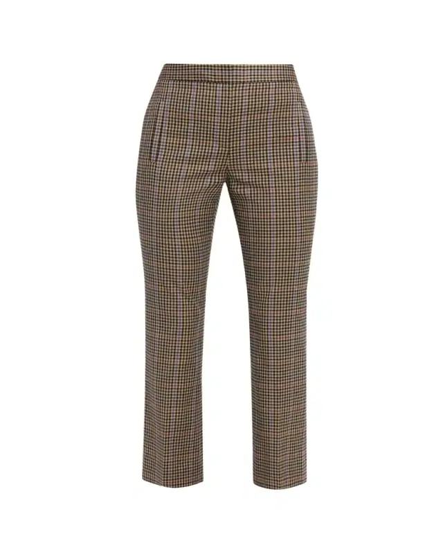 Veronica Beard Arte Slim Plaid Pants