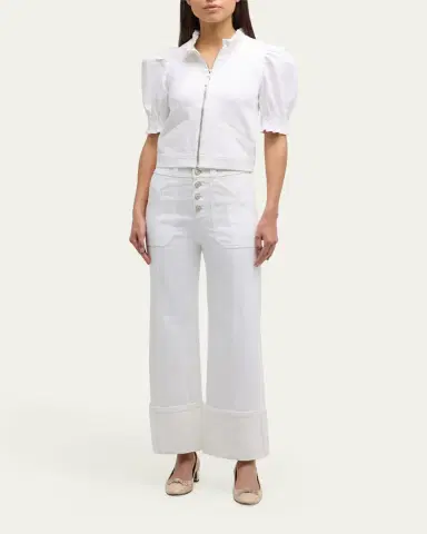 Cinq à Sept Anabella Short-Sleeve Zip-Front Jacket | Thumbnail 2