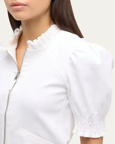 Cinq à Sept Anabella Short-Sleeve Zip-Front Jacket | Thumbnail 5