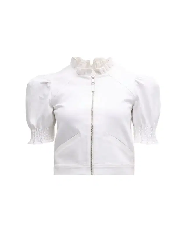 Cinq à Sept Anabella Short-Sleeve Zip-Front Jacket