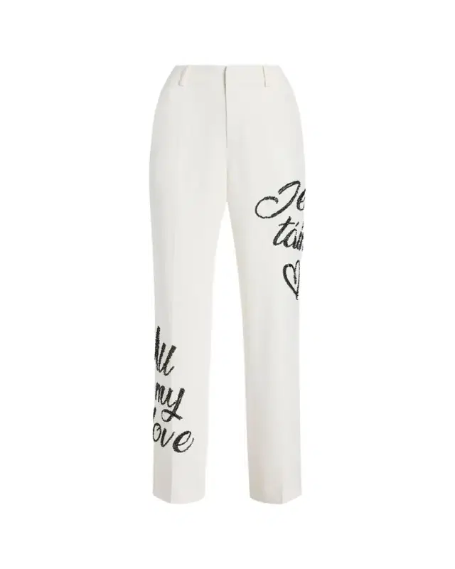 Cinq a Sept Crushed Sequin Loveletter Collins Pants