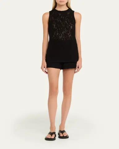 Veronica Beard Yadira Slim Lace Shorts | Thumbnail 2