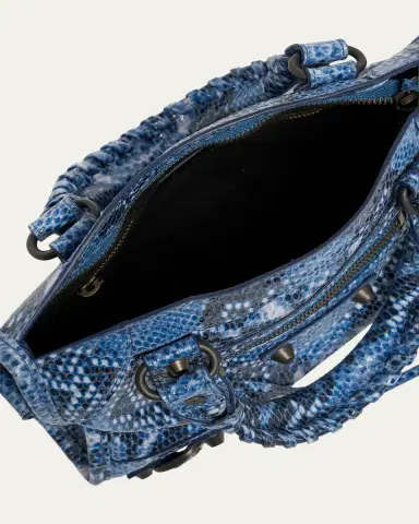 Balenciaga Le City Mini Python-Embossed Leather Top-Handle Bag | Thumbnail 4 Balenciaga Le City Mini Python-Embossed Leather Top-Handle Bag | Thumbnail 4