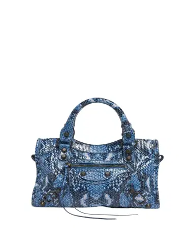 Balenciaga Le City Mini Python-Embossed Leather Top-Handle Bag | Thumbnail 1 Balenciaga Le City Mini Python-Embossed Leather Top-Handle Bag | Thumbnail 1