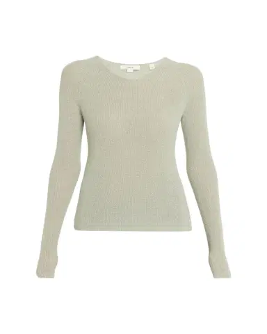 Vince Metallic High-V Knit Top | Thumbnail 1