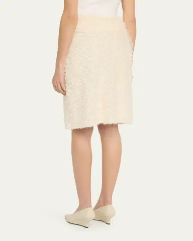 Vince Feathery-Fringe Knee-Length Skirt | Thumbnail 3