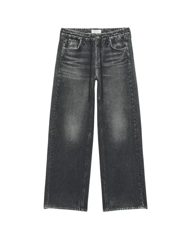 rag & bone rb Miramar Terry Drawstring Wide-Leg Jeans