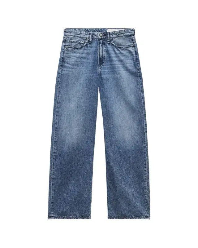 rag & bone Featherweight Logan Mid-Rise Wide Jeans