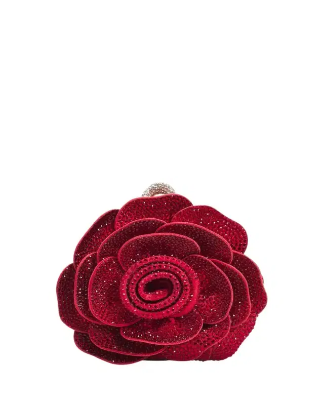 Crystal Soft Rose Clutch Bag