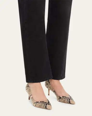 Veronica Beard Rita Snake-Embossed Leather Pointed-Toe Pumps | Thumbnail 2 Veronica Beard Rita Snake-Embossed Leather Pointed-Toe Pumps | Thumbnail 2