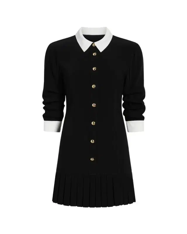 Cinq à Sept Luca Drapey Crepe Mini Shirtdress