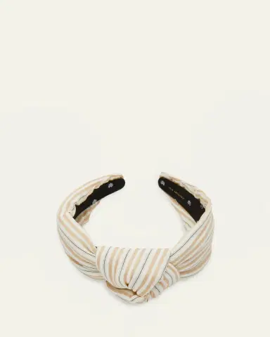 Lele Sadoughi Knotted Cotton Seersucker Headband | Thumbnail 2