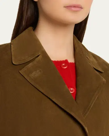 Vince Long Suede Coat | Thumbnail 5 Vince Long Suede Coat | Thumbnail 5