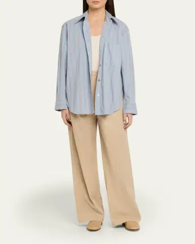 Vince Stripe Button-Front Shirt | Thumbnail 2 Vince Stripe Button-Front Shirt | Thumbnail 2