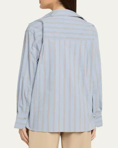 Vince Stripe Button-Front Shirt | Thumbnail 3 Vince Stripe Button-Front Shirt | Thumbnail 3