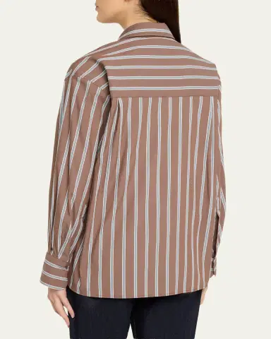 Vince Stripe Button-Front Shirt | Thumbnail 7 Vince Stripe Button-Front Shirt | Thumbnail 7