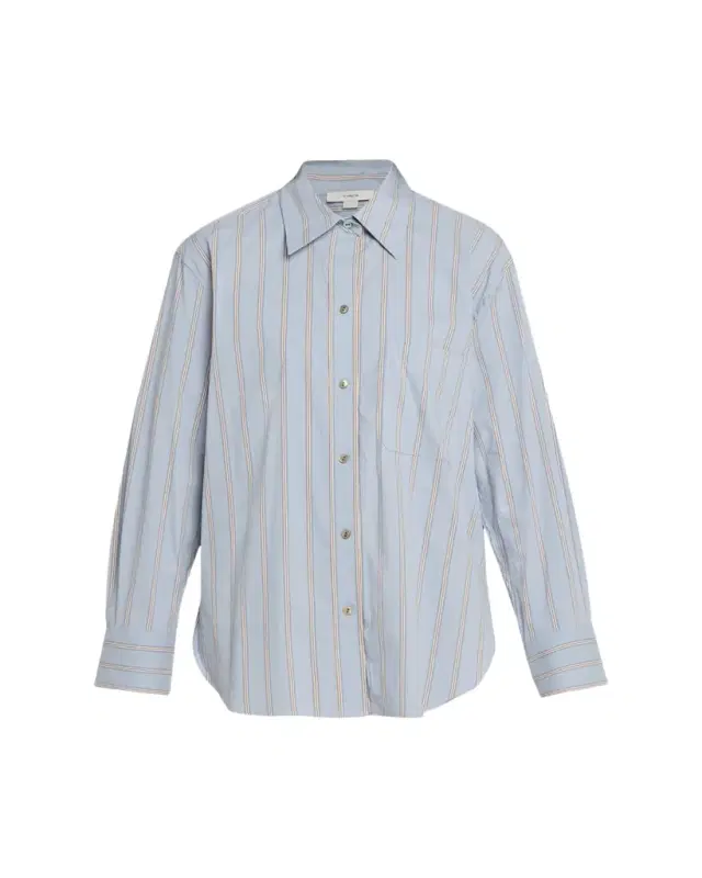 Vince Stripe Button-Front Shirt