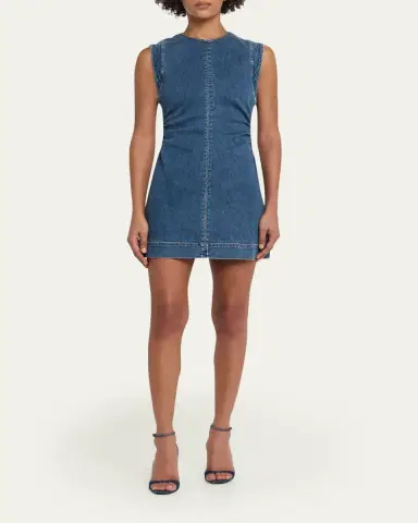 Veronica Beard Imara Denim MIni Dress | Thumbnail 2