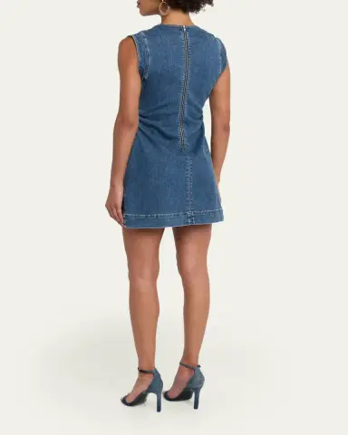 Veronica Beard Imara Denim MIni Dress | Thumbnail 3