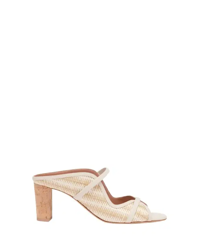Malone Souliers 70mm Norah Striped Woven Leather Mules