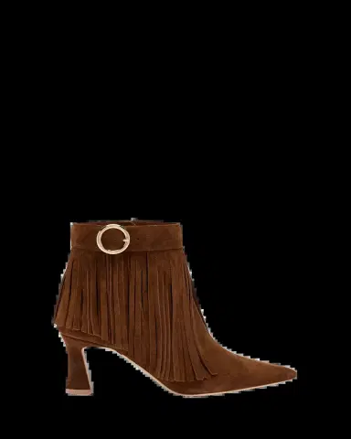 Malone Souliers 70mm Donni Fringe Suede Booties | Thumbnail 2