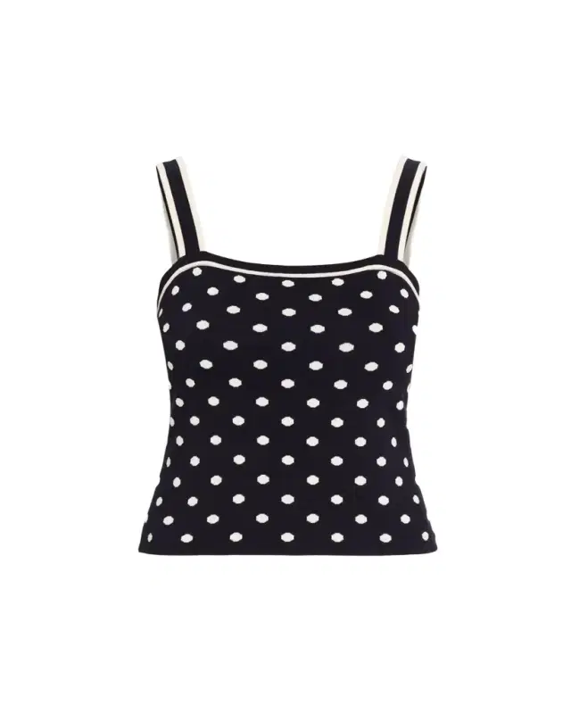 Toccin Avalon Polka-Dot Knit Cami