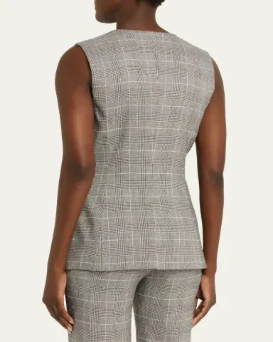 Veronica Beard Lois Tailored Plaid Vest | Thumbnail 3 Veronica Beard Lois Tailored Plaid Vest | Thumbnail 3