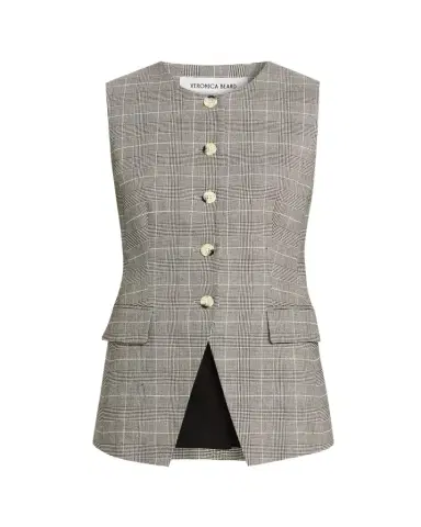 Veronica Beard Lois Tailored Plaid Vest | Thumbnail 1 Veronica Beard Lois Tailored Plaid Vest | Thumbnail 1