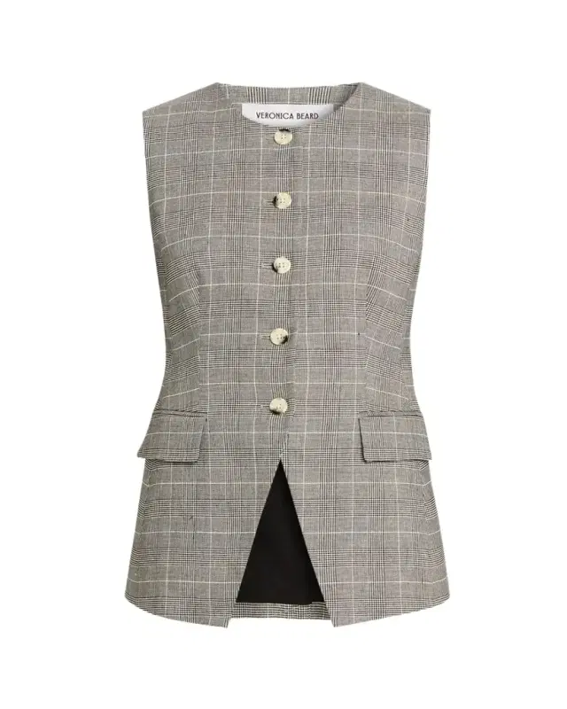 Lois Tailored Plaid Vest