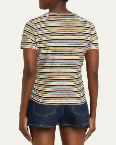 Veronica Beard Remus Striped Crewneck Tee | Thumbnail 3 Veronica Beard Remus Striped Crewneck Tee | Thumbnail 3