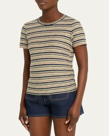 Veronica Beard Remus Striped Crewneck Tee | Thumbnail 4 Veronica Beard Remus Striped Crewneck Tee | Thumbnail 4