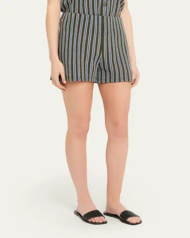 Veronica Beard Vichi Striped Cotton Shorts | Thumbnail 4 Veronica Beard Vichi Striped Cotton Shorts | Thumbnail 4
