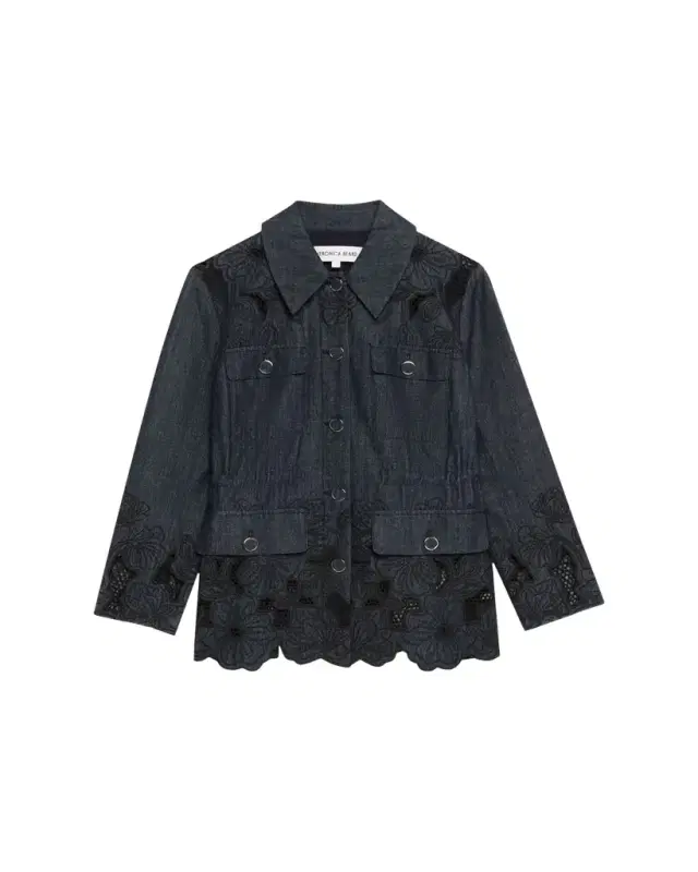 Kiki Embroidered Chambray Jacket
