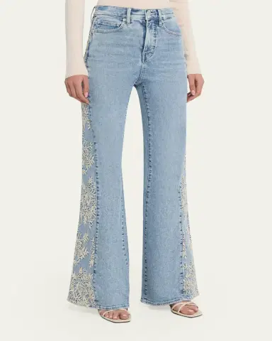 Veronica Beard Joplin Embroidered High-Rise Flare Jeans | Thumbnail 4 Veronica Beard Joplin Embroidered High-Rise Flare Jeans | Thumbnail 4