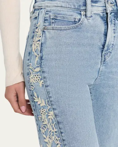 Veronica Beard Joplin Embroidered High-Rise Flare Jeans | Thumbnail 5 Veronica Beard Joplin Embroidered High-Rise Flare Jeans | Thumbnail 5