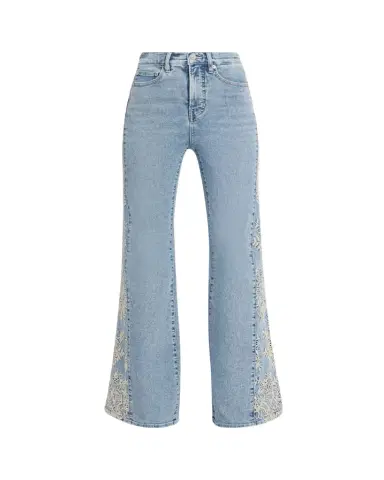 Veronica Beard Joplin Embroidered High-Rise Flare Jeans | Thumbnail 1 Veronica Beard Joplin Embroidered High-Rise Flare Jeans | Thumbnail 1