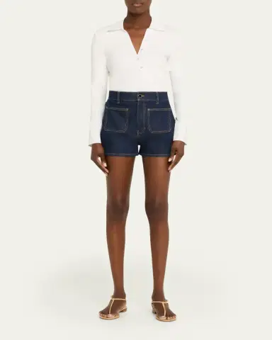 Veronica Beard Brenner Long-Sleeve Asymmetric Button Top | Thumbnail 2 Veronica Beard Brenner Long-Sleeve Asymmetric Button Top | Thumbnail 2