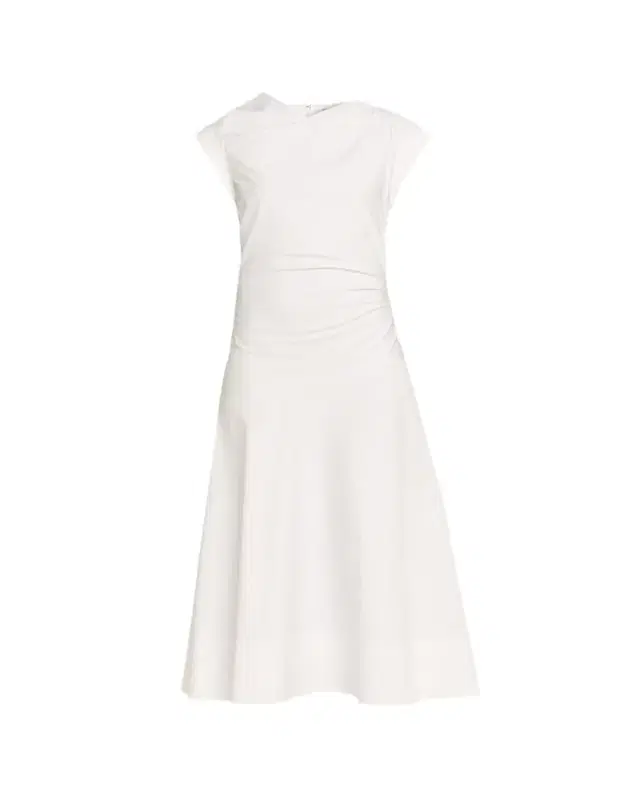 Lisette Drop-Waist Stretch Cotton Midi Dress