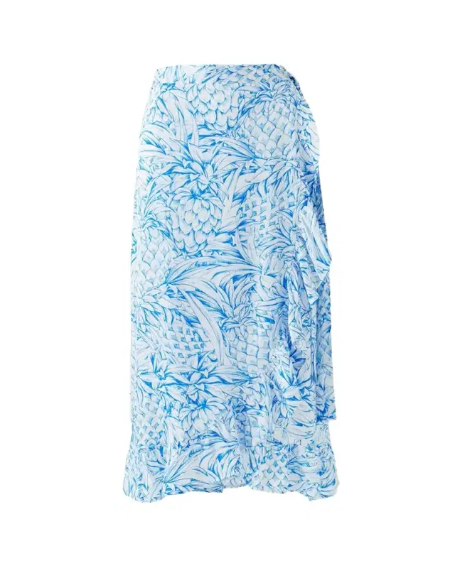 Melissa Odabash Danni Pineapple Wrap Skirt