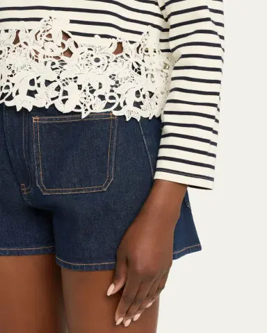 Veronica Beard Hovey Striped Lace Top | Thumbnail 5 Veronica Beard Hovey Striped Lace Top | Thumbnail 5