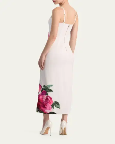 Alice + Olivia Nina Sweetheart Midi Dress | Thumbnail 3