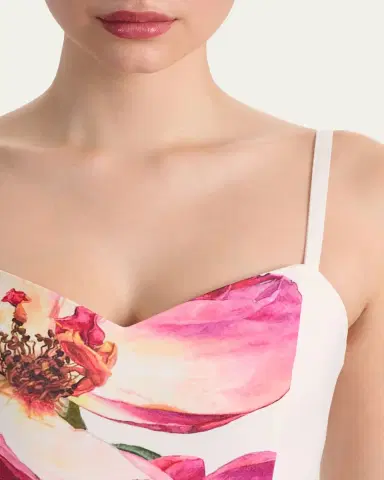 Alice + Olivia Nina Sweetheart Midi Dress | Thumbnail 5